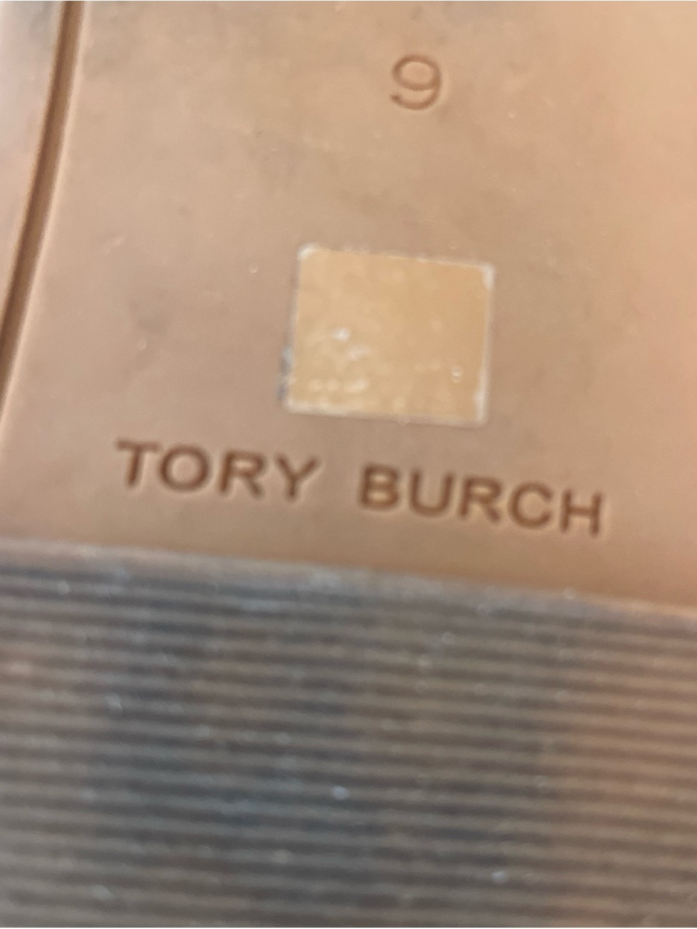 Tory Burch Miller Calf Leather Miele Style 90582 Tan Brown Size 9 - Picture 9 of 9
